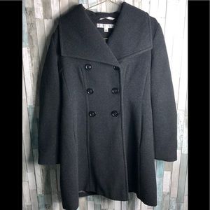 Larry Levine Gray Pea Coat NWOT
